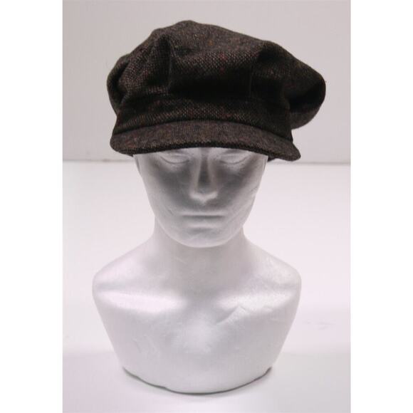 Lis Blanc Made to by Fukano Tokyo Brown Donegal Tweed Newsboy Cap Men's Small - Picture 2 of 5